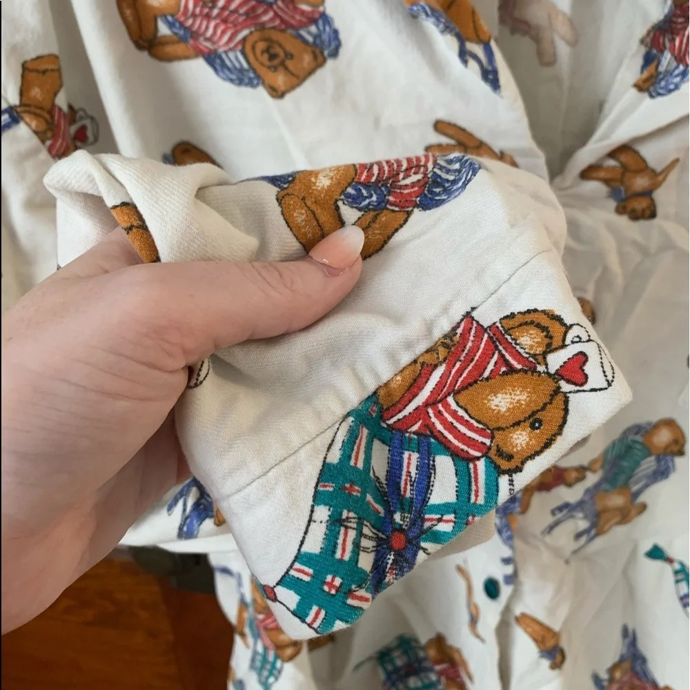 Vintage Foschini Teddy Bear Button Down - Picture 3 of 8